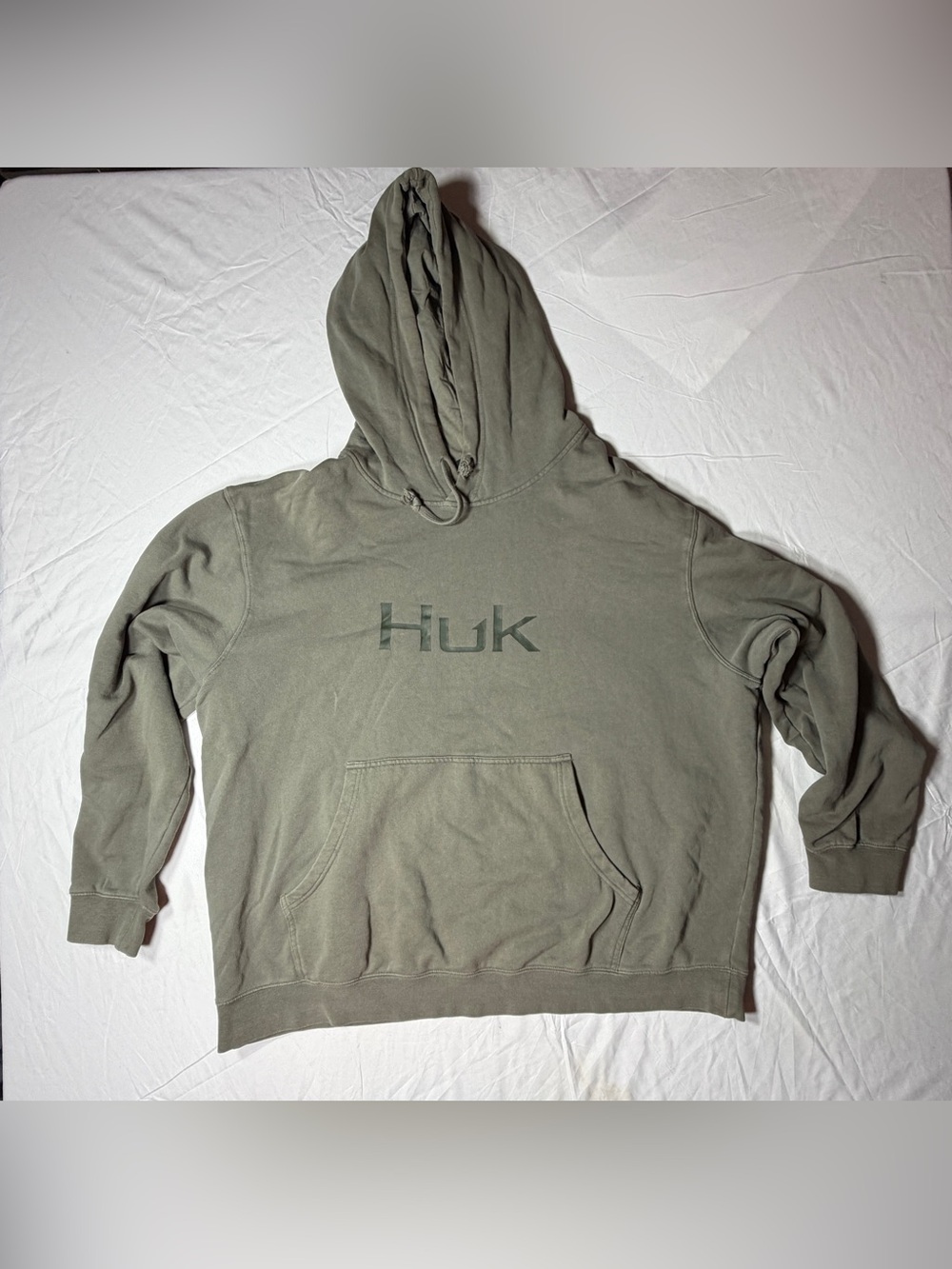 Huk Men’s Huk’d Up Fleece Pullover Hoodie – Olive Green / Moss – Size XXL